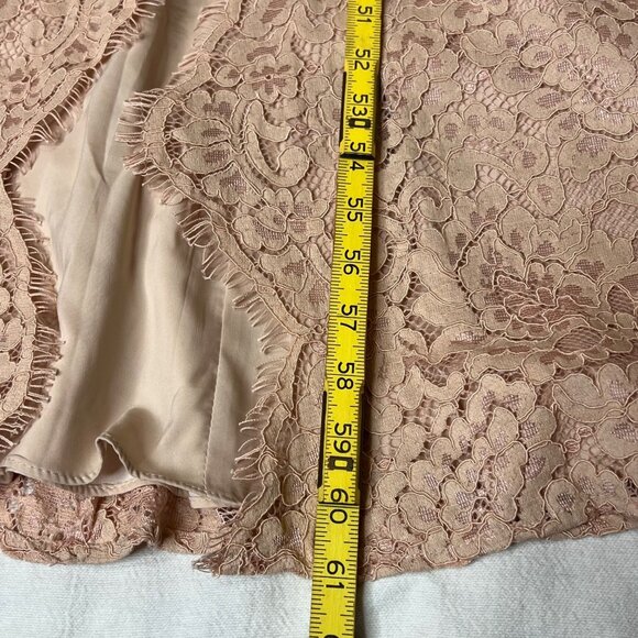 J S Collections 12 Formal Beige Lace Feminine Maxi Resort Wedding Event $248 - Picture 13 of 16